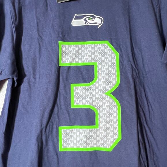 Nike Russell Wilson Seahawks #3 T-Shirt Men’s M Navy NWT NFLPA The Nike Tee - Picture 7 of 9